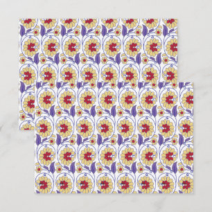 A vibrant design featuring yellow and orange creat thank you card