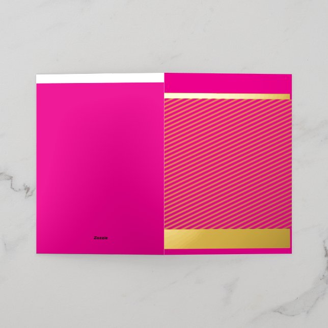 A vibrant gradient of colours transitions seamless foil greeting card (Outside Laydown)