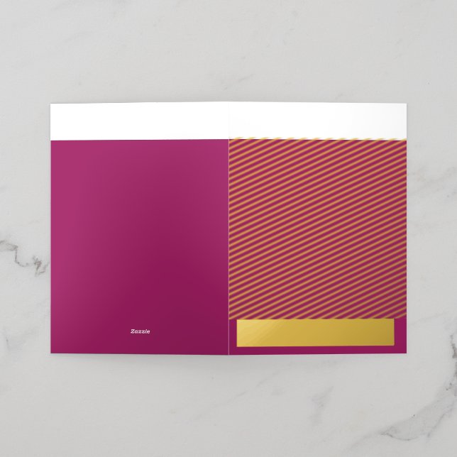 A vibrant gradient of colours transitions smoothly foil greeting card (Outside Laydown)