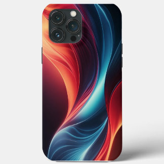 A vibrant gradient wave iPhone 13 pro max case