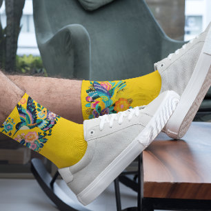 A vibrant hummingbird in flight socks