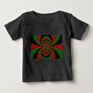 A Vibrant Kenyan Vision: Kenya Flag Kaleidoscope Baby T-Shirt