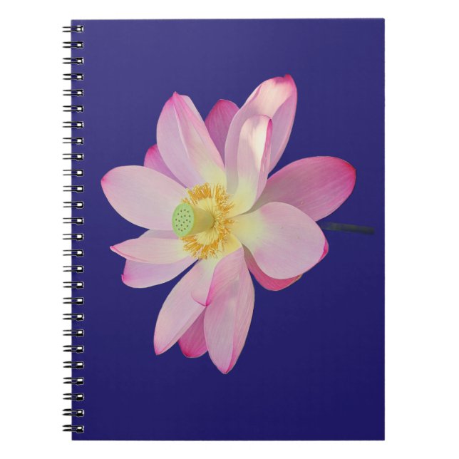 A vibrant lotus flower notebook (Front)