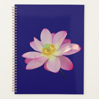 A vibrant lotus flower planner