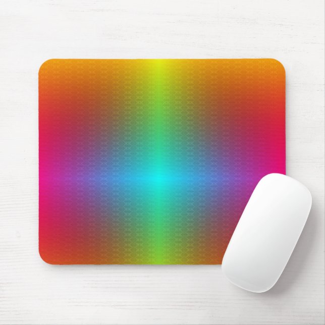 A vibrant mouse pad with a gradient of orange (With Mouse)
