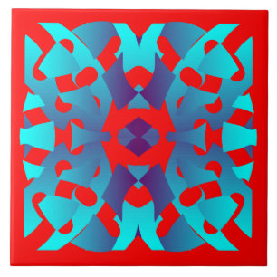 A vibrant multicolor classic pattern ceramic tile