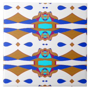 A vibrant multicolor classic pattern  ceramic tile