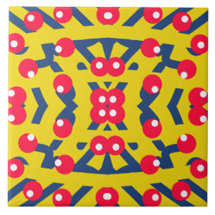 A vibrant multicolor classic pattern ceramic tile