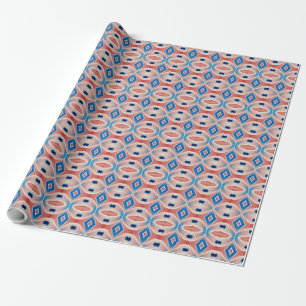 A vibrant multicolor classic trendy pattern design wrapping paper