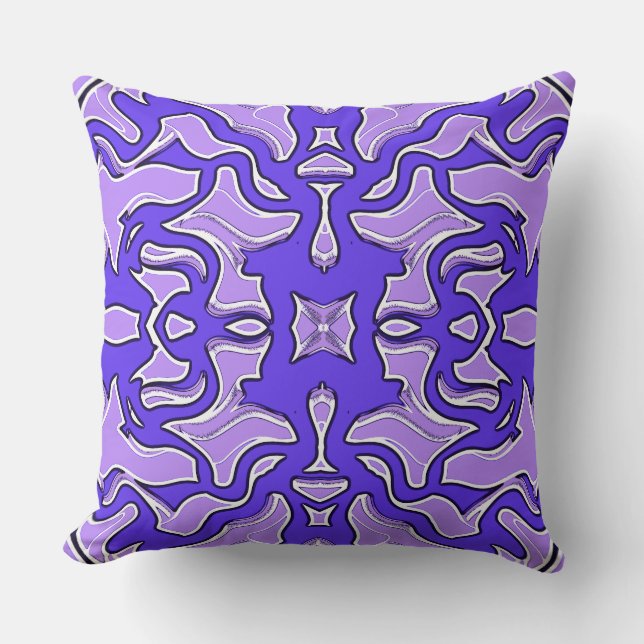 A vibrant multicolor fabric pattern design  throw cushion (Front)