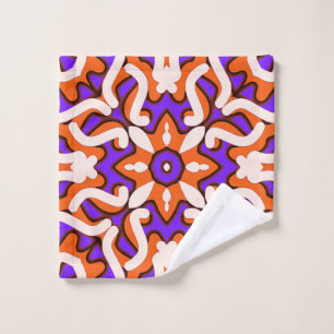A vibrant multicolor fabric print pattern design b bath towel set