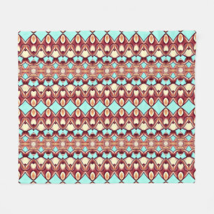 A vibrant multicolor fabric print pattern design fleece blanket
