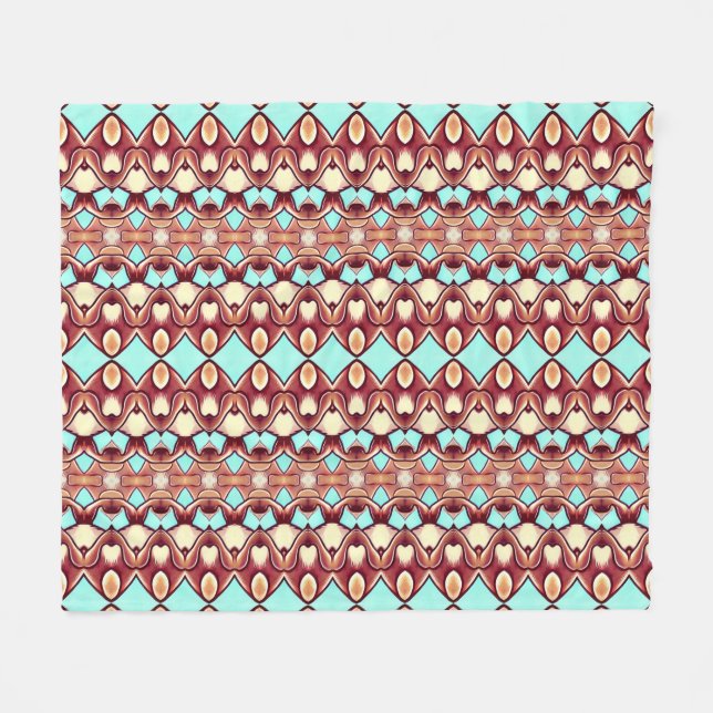 A vibrant multicolor fabric print pattern design  fleece blanket (Front (Horizontal))