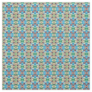 A vibrant multicolor floral fabric pattern design
