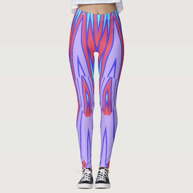 A vibrant multicolor "Ratti_Creative_Arts" Legging (Front)