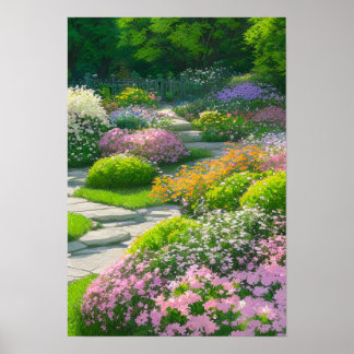A Vibrant Oasis of Colours and Life Poster