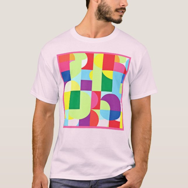 A Vibrant Patterns Art Design T-Shirt (Front)