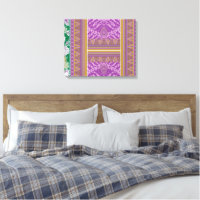 A vibrant purple and gold patterned image, elegant