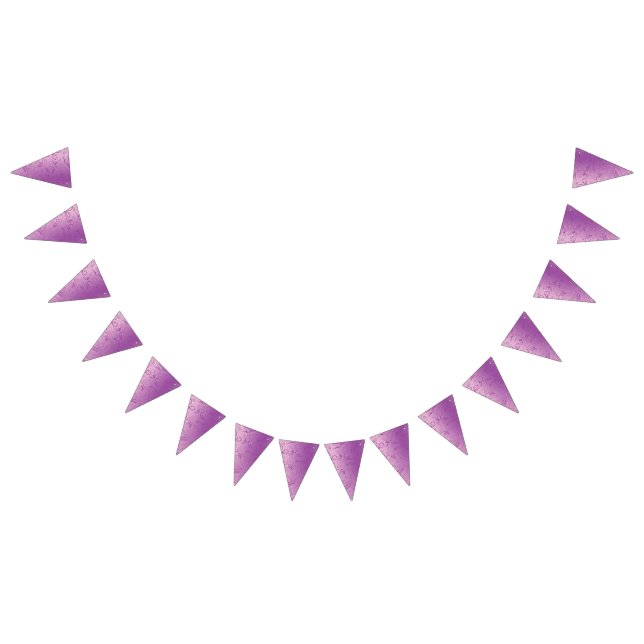 A vibrant purple fabric design featuring intricate bunting  (All)