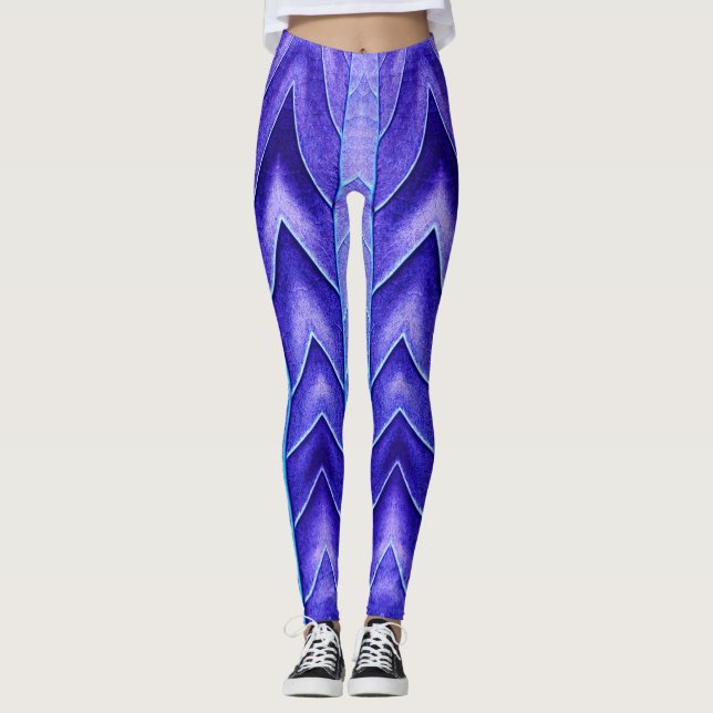A vibrant purple "Ratti_Creative_Arts"  Legg Leggings (Front)