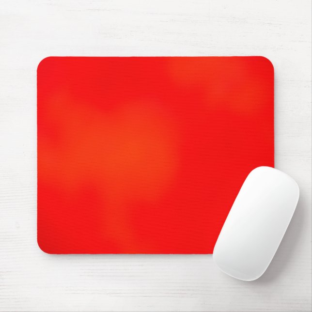 A vibrant red and orange rectangular placemat  mouse pad (With Mouse)