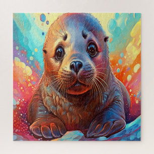 A vibrant seal jigsaw puzzle