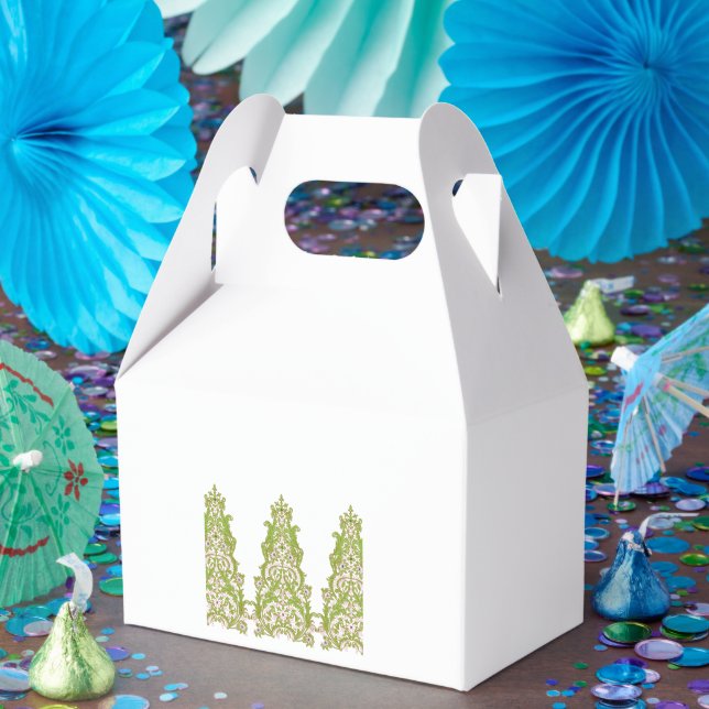 A vibrant, symmetrical floral design featuring int favour box (Party)