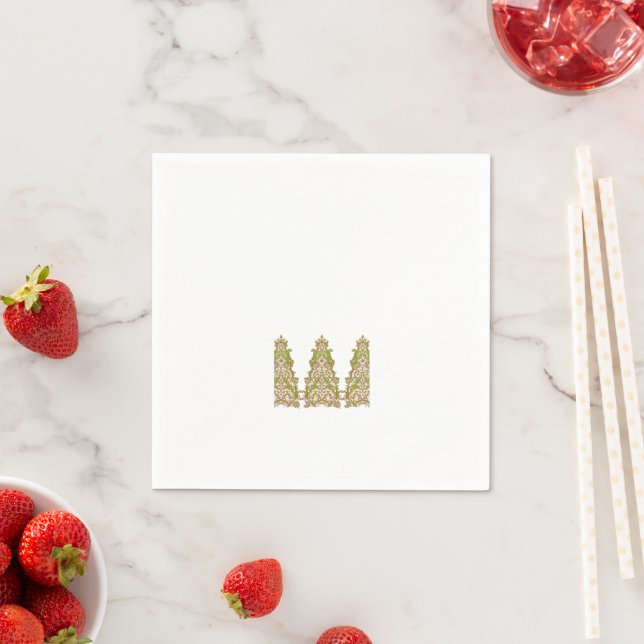 A vibrant, symmetrical floral design featuring int napkin (Insitu)