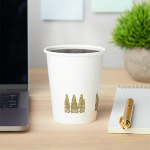 A vibrant, symmetrical floral design featuring int paper cups