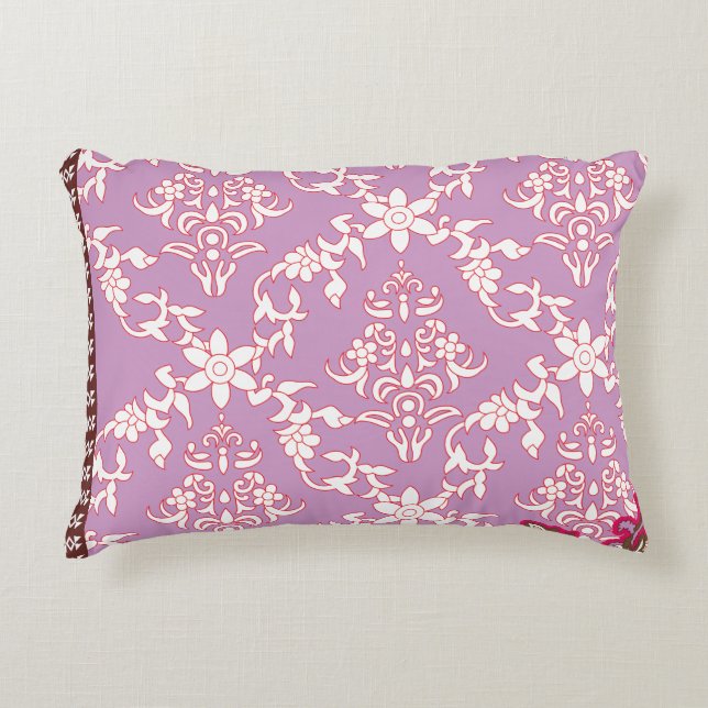 A vibrant textile design featuring intricate patte decorative cushion (Front)