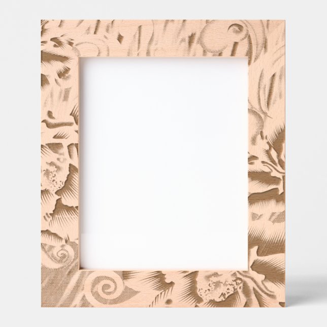 A vibrant textile design featuring purple and turq etched frames (Front)