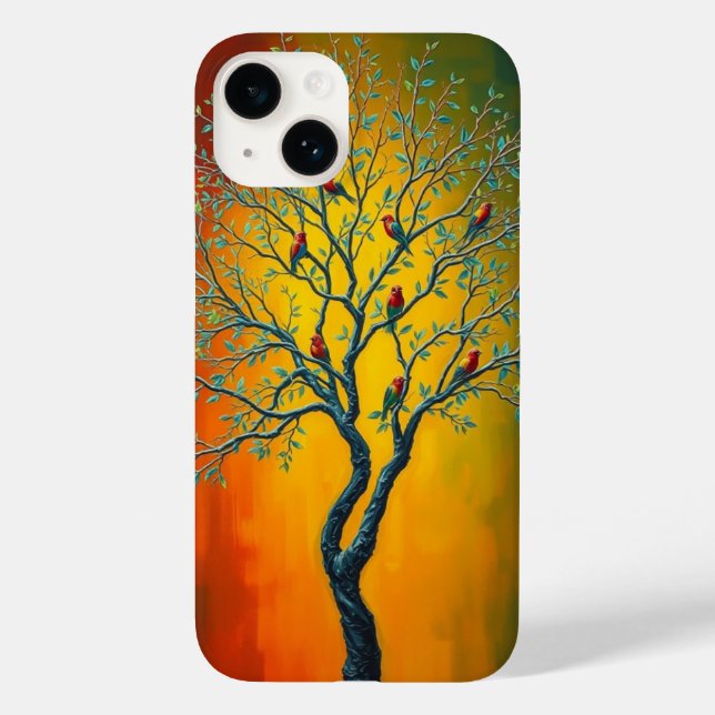 A vibrant tree with numerous branches and colourfu Case-Mate iPhone case (Back)