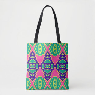 A vibrant trendy multicolor classic pattern   cros tote bag