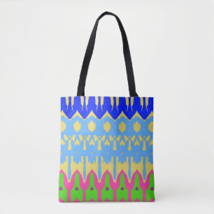 A vibrant trendy multicolor seamless pattern  tote bag