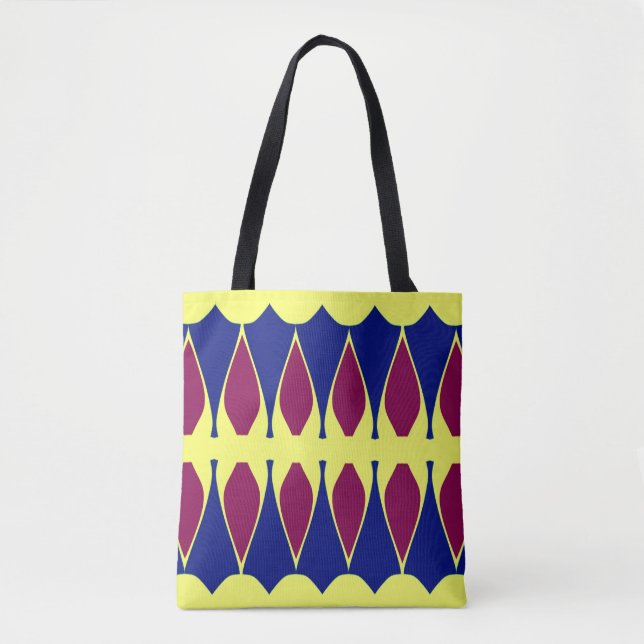 A vibrant trendy multiple colour classic design  t tote bag (Front)