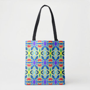 A vibrant trendy multiple colour classic design t tote bag