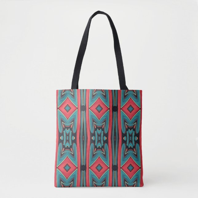 A vibrant trendy multiple colour classic design  t tote bag (Front)