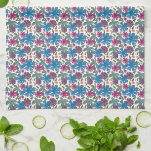 A vibrant watercolor seamless pattern featuring co tea towel