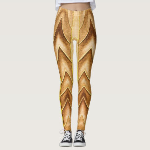 A vibrant wood colour "Ratti_Creative_Arts" Leggings