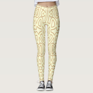 A vibrant yellow colour "Ratti_Creative_Arts"   Leggings