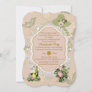 A Victorian Bush Garden Bachelorette Invitation