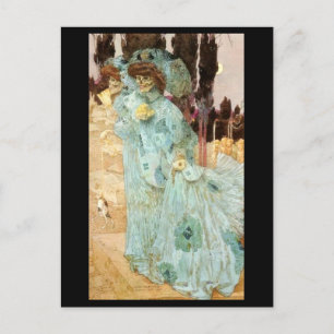 a Victorian Lady as Death postcard