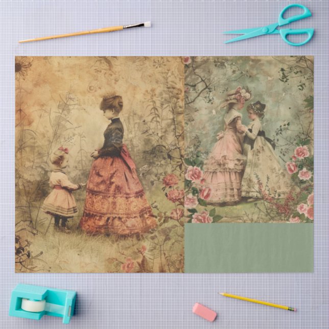 A Victorian Mothers Day Design #7 Tissue Paper (Craft)