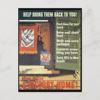 A Victory Home World War 2 Postcard