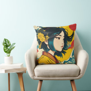 A Vietnamese Girl in Full Bloom Cushion