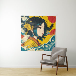 A Vietnamese Girl in Full Bloom Tapestry