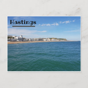 A view along Hastings beach Postcard