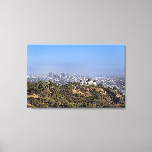 A view from a hiking trail in Griffith Park Canvas Print (Front)