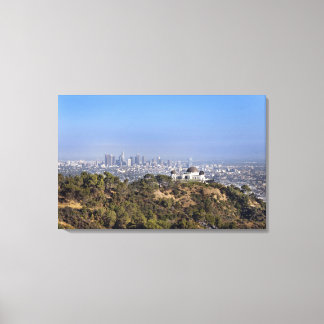 A view from a hiking trail in Griffith Park Canvas Print