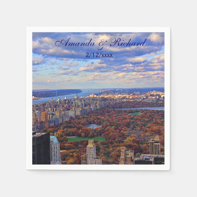 A view from above: Autumn in Central Park 01 Napkin (Front)